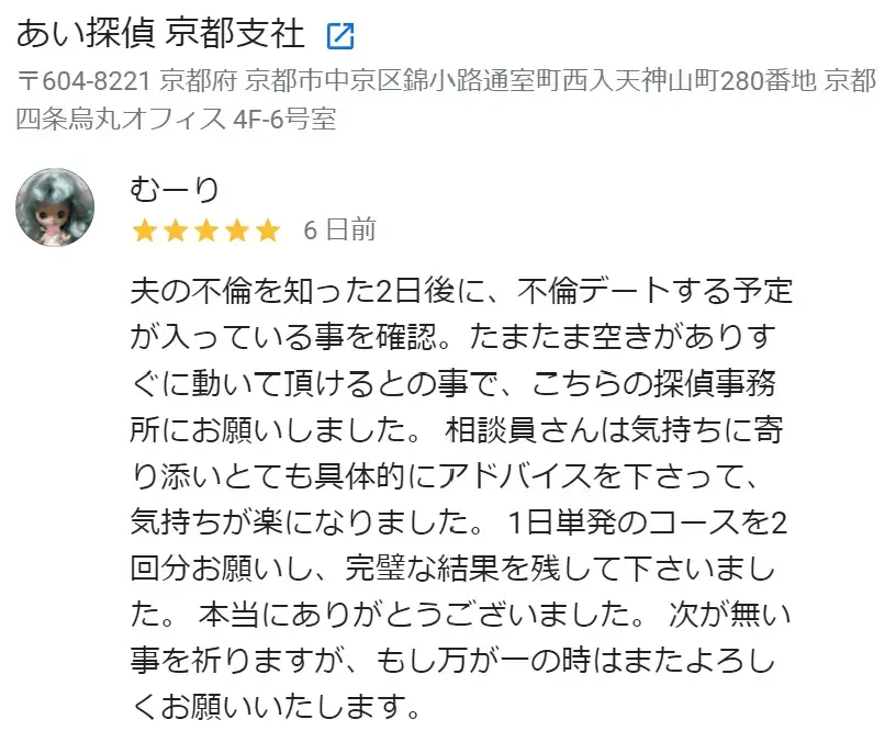 依頼者様からのGoogle口コミ